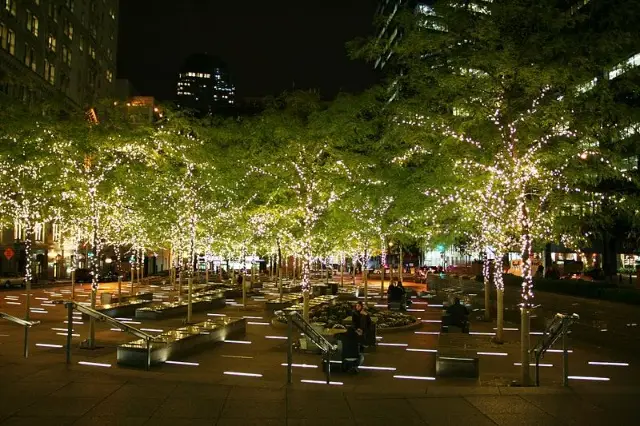 Zuccotti Park in downtown Manhattan, namesake of John Zuccotti, late CEO of real estate giant Brookfield Properties, and one-time home of Occupy Wall Street.